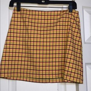 urban plaid mini skirt